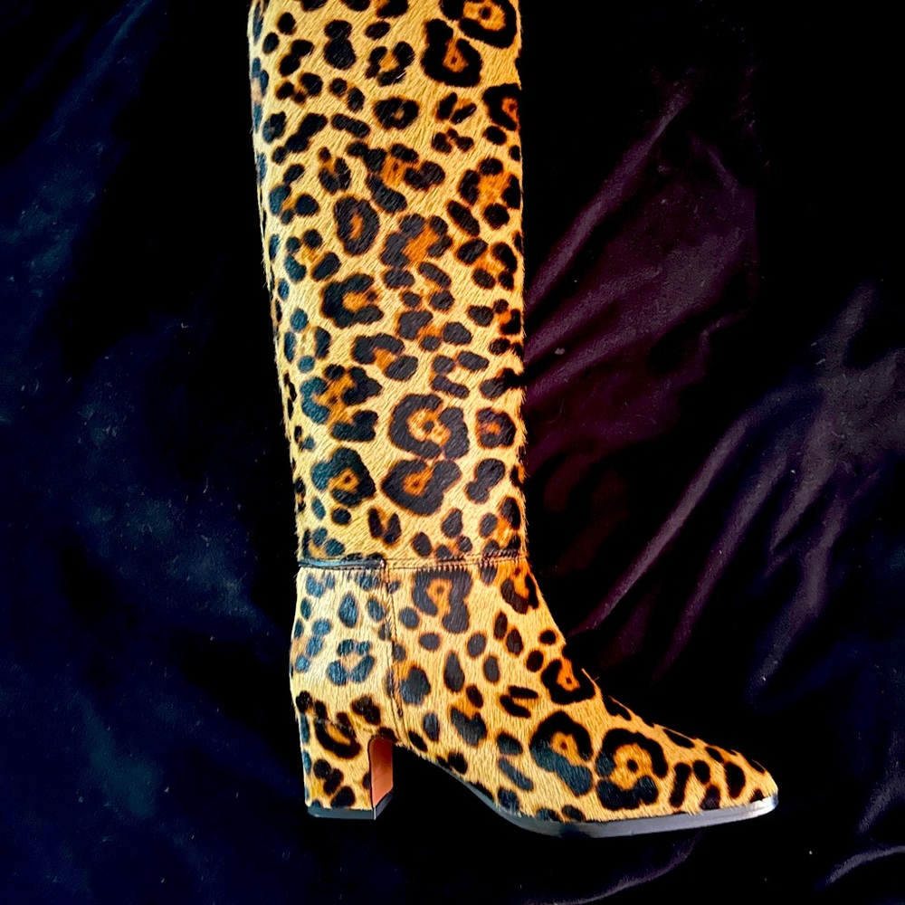Brand new in box never worn Ralph Lauren Leopard print boots